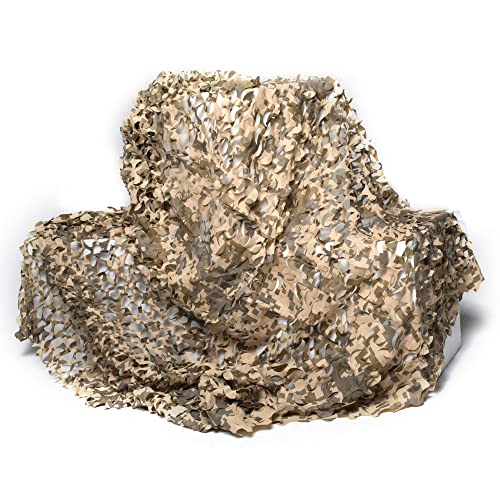 CamoSystems Reinforced Camouflage Netting | 3D Camo Nets, Waterproof & UV Protection, Silent Rip-Stop Fabric - color: Prairie Grass, size: Large, 9'10" x 19'8" L