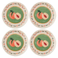 Karma, 8.75 inches Melamine Salad Plates Set of 4, Reusable Dishwasher Safe Plates for Outdoor and Indoor, Peaches - color: Peaches