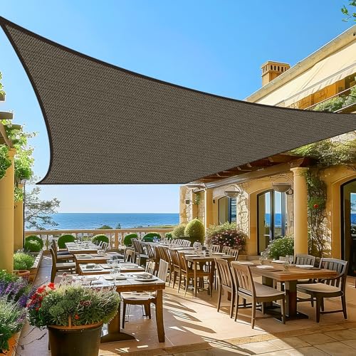 Artpuch Sun Shade Sail Mocha 4'X8'Customized Curved Edges Rectangle Canopy 95% UV Block Sun Shade for Outdoor Patio Garden Backyard (We Make Custom Size) - color: Mocha, size: 4'X8'Customized
