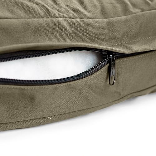 WHITEDUCK Dog Bed Cover (Olive) 28" Lx20 Wx4.3 th (S) - color: Olive - Only Cover, size: Small