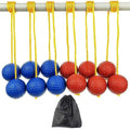 6 Pack Ladder Balls Ladder Toss Balls Replacement with Storage Bag for Toss Match (‎Red Blue) - color: ‎red Blue