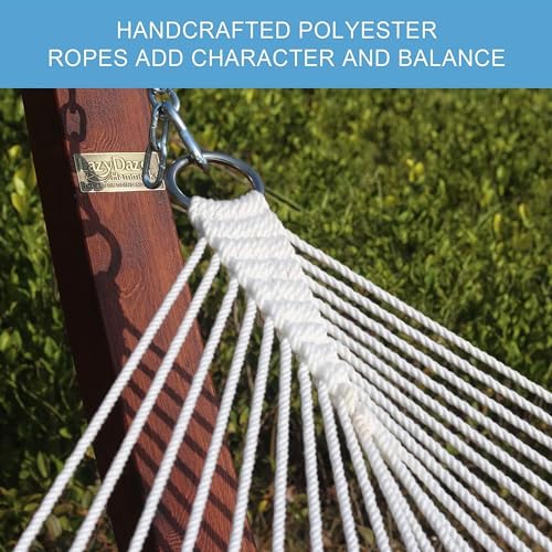 Lazy Daze Hammocks 12 FT Quilted Fabric Double Hammock with Spreader Bars and Detachable Pillow, 450lbs Weight Capacity - color: Peacock Green Stripe
