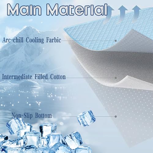 Dog Cooling Mat Thicken Cooling Mat for Dogs Self Cooling Pad for Dog Non-Slip Dog Bed Mats (Q-Max>0.5) for Indoor & Outdoor Car Seats - size: 28*20in