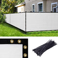 Amgo 4' x 10' Grey Fence Privacy Screen, Commercial Standard Heavy Duty Windscreen with Bindings & Grommets, 90% Blockage, Cable Zip Ties Included (We Make Custom Size) - color: Gray, size: 0 4' x 1 0'