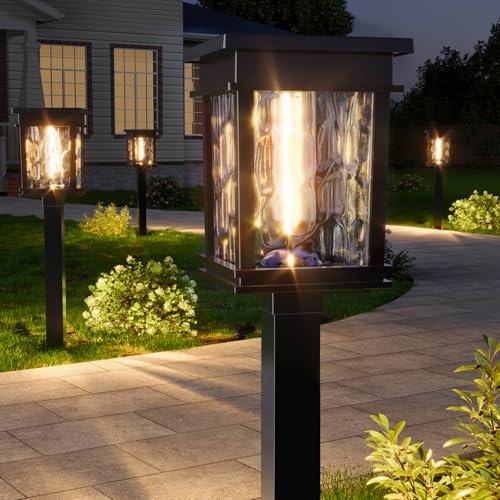 XMCOSY+ Solar Pathway Lights Outdoor, Adjustable Warm & Cool White, 50 Lumens Bright Garden Lights, 6 Pack IP65 Waterproof Landscape Lighting, Outside Lights for Front Yard Lawn Walkway Driveway Patio - size: 6 Pack