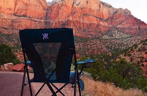 Kijaro Dual Lock Portable Camping Chairs - Enjoy the Outdoors with a Versatile Folding Chair, Sports, Outdoor & Lawn - Dual Lock Feature – Cayman Blue Iguana - color: Cayman Blue Iguana