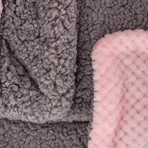 DG Plush Fleece Receiving Blanket for Dog, Cat, Pet - Warm & Soft, Couch, Sofa, Travel & Outdoor, Camping (24" x 32"), Baby Pink - color: Dg-baby Pink, size: Blanket (24" x 32")