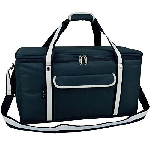 Picnic at Ascot 64 Can Capacity Heavy Duty Collapsible Leakproof Cooler- Designed & Quality Approved in The USA - color: Navy