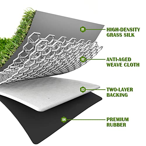 Artificial Garden Grass 5' x 8' (40 Square ft) Fake Grass, Dog Potty Grass, So ft Pet Turf Grass Mat, Non Toxic, Thick Lawn Puppy Potty Training, Dog Mat Pad - size: 5 Ft X 8 Ft
