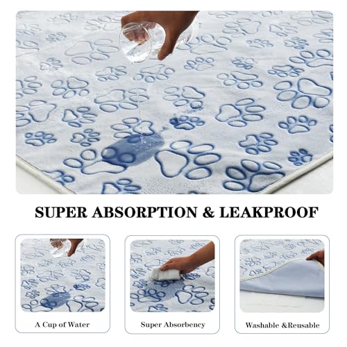Qeils Reusable Puppy Pads, 2 Pack Washable Pee Pads for Dogs, Non Slip Wee Wee pad, Absorbent and Leakproof Training Mats for Potty, Crate, Playpen, Bed, Sofa, 23"x 36" - size: 23"x 36"(pack of 2)