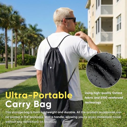 OLIXIS Ladder Ball, Golf Tossing Ball Set for Ladder Toss Game, Ladderball Outdoor Games for Lawn & Backyard for Adults & Kids, Complete with 6 Bolas, Scoreboards & Carry Bag - color: Black&Yellow