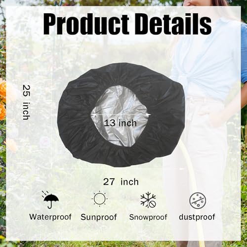 Hose Cover - Garden Hose Reel Cover for Wall Mounted Hose (Fits 5/8" x 50-100ft), Waterproof, Sunproof, Dustproof, Heavy Duty Oxford Fabric, Protect & Extend Life, for Garden