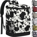 Tenot Cooler Backpack 33/40 Cans Backpack Coolers Insulated Leak Proof Soft Beach Cooler Bag for Men Women Ice Chest Backpack Camping Hiking Picnic Travel Cooler Lunch Backpack - color: Cow Print, size: 33 Cans