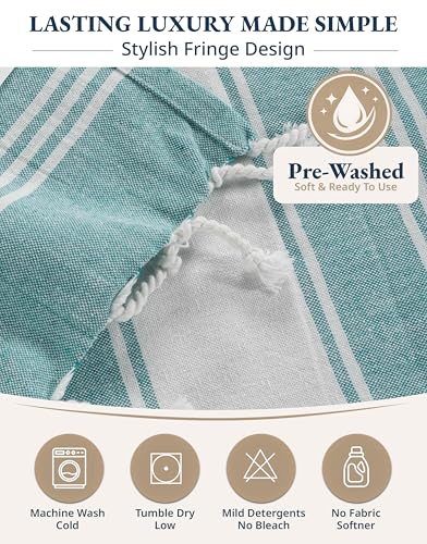 LANE LINEN Beach Towel - Beach Towels Oversized, Pre-Washed Large Beach Towels, Sandless Beach Towel, Quick Dry Travel Towel, Large Pool Towels, 39"x71" - Hunter Green - color: 13: Hunter Green, size: Pack of 1