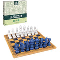 Mindful Classics, Chess Checkers Board Game Set with Bamboo Wooden Box Family Board Games Eco-Friendly Gift, for Adults and Kids Ages 8 and up - color: Chess & Checkers
