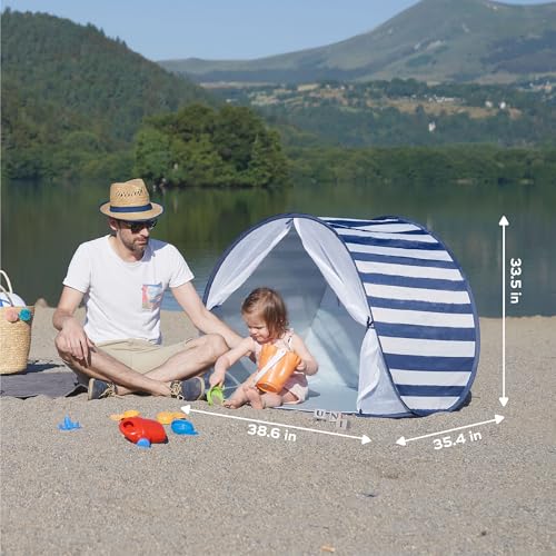 Babymoov Baby Anti UV Tent, Sun Protection UPF 50+, Pop Up Play Tent and Sun Shade, Marine (Summer 2025 Edition) - style: Marine Tent