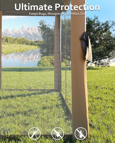 11x11 Pop - Up Gazebo with Mesh Netting, Easy Setup,Instant Outdoor Canopy Tent,Water & UV Resistant,for Family Patio & Garden Use