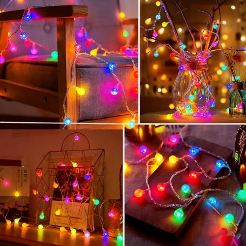 LED Fairy Lights Plug in String Lights with Remote 38ft 100Led 8 Mode Timer Dimmable USB Multicolor Christmas Lights for Bedroom Dorm Indoor Outdoor Camping Party Wedding Xmas Tree Decor, Multicolor - color: 100LED-Multicolor