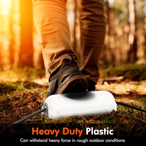 2 Pack of RESTMO Compact Outdoor Extension Cord Cover, IP44 Waterproof Box and Safety Housing Case, Ideal to Protect Outdoor Plugs, Electrical Connections, Holiday Decoration Lights, Size Small, White - color: White, size: 2 Pack