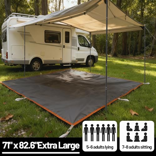 Tent Footprint,71" X 82.6" Waterproof Camping Tarp - Foldable Picnic Blanket Sandproof Lightweight Ground Sheet Mat for Outdoor,Camping,Hiking,Beach,Tent,Park,Music Festival