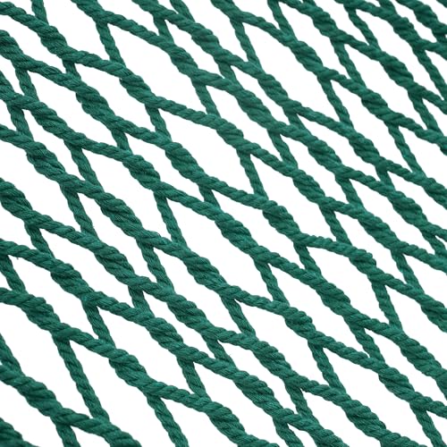 Lazy Daze Hammocks 12FT Double Rope Hammocks, 2 Person Hand Woven Cotton Hammock with Spreader Bar for Outside, Patio, Poolside, FIT 13-15 FT Stand, Max 450 Lbs, Green, 141 x 57 inches - color: Green