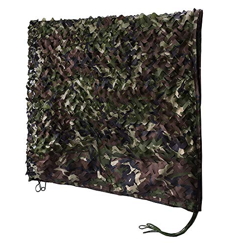 HYOUT Camo Netting Camouflage Net Bulk Roll for Hunting Blinds Ghillie Sunshade, Camping, Military Party Decoration - color: Us Woodland, size: 10x10ft(3M*3M)