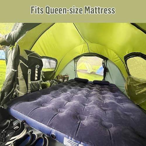 Night Cat Pop-up Camping Tent: 2 Person Tent Waterproof Instant Easy Setup Family Tent - color: Dark Green, size: 2 Persons (9.5x6.6x4 ft)