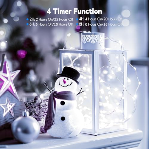 Minetom Fairy Lights with Remote, 66 Feet 200 Led Firefly String Lights Plug in for Bedroom Home Wall Ceiling Christmas Tree Wreath Craft Wedding Party Indoor Outdoor Decoration, Pure White - color: Pure White, size: 1Pack - 200 LEDs