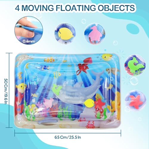 Upgraded Water Sensory Playmat for Cats, Thickened Cat Dog Toys Bored Pet Animals Cat Kicker Toys Self Play Mat Interactive Pet Water Sensory Mat Pad Pet Cooling Mat Indoor Outdoor Exercise Rectangle - style: Rectangle