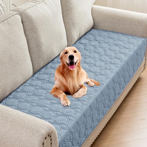 ZNSAYOTX Ultimate Cozy Blankets (30"x70") 100% Waterproof Sofa Mat Blanket for Dog Pets, Bed Couch Protector with Non-Slip Back Washable Durable, Pee Scratch Proof Easy to Clean (Grey Blue) - color: Grey Blue, size: 30x70 Inch