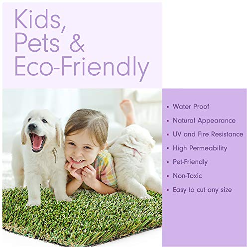 7.5 x 96 Feet Artificial Grass Mat for Dogs [Deluxe Realistic Synthetic Pet Turf Rug, Fake Grass Carpet for Puppy Potty Training Patch, Indoor or Outdoor Pee Pads] - color: Custom Width - 7.5 FT, size: 7.5Ft x 96Ft = 720 SqFt, 401.28 lbs