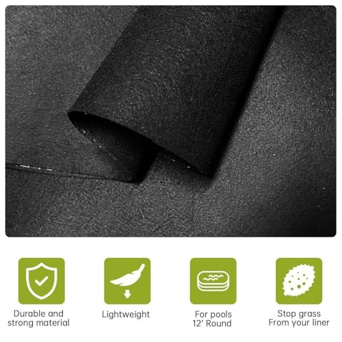 Pool Liner Pad - Protective Ground Cushion Under Basin | Heavy Underlay Mat, UV-Resistant Durable Floor Protection Sheet, Pool Pad Ground Cloth for Home Garden Yard Patio Lawn - size: Round 4x4m