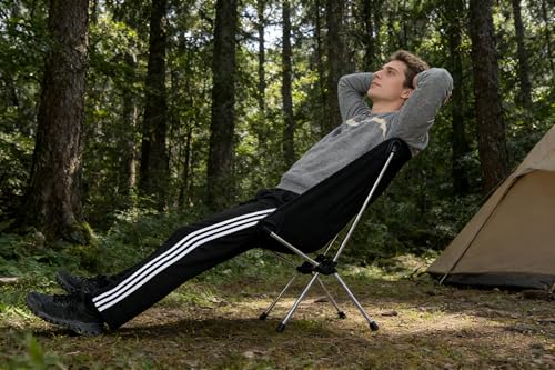 Wind Tour Portable Camping Chair Lightweight Foldable Outdoor Chair for Hiking Camp Backpacking Lawn Beach Fishing Picnic with Carry Bag (Silver - Ultra Light) - color: Silver - Ultra Light