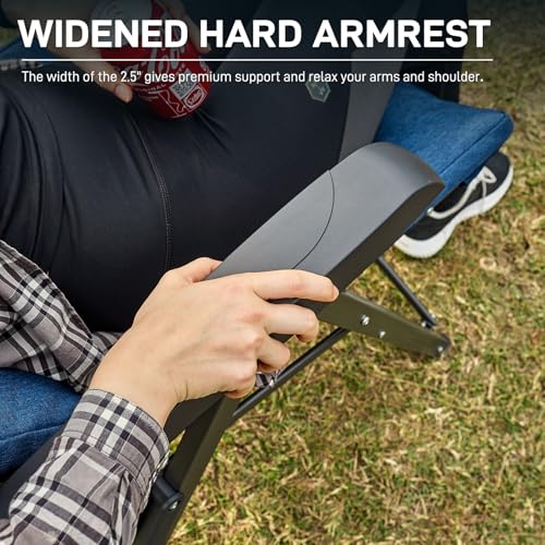 EVER ADVANCED Folding Padded Camping Chair 4 Positon Adjustable Recliner with High Back Support Portable for Adults, 300lbs Weight Capacity, Blue - color: Blue