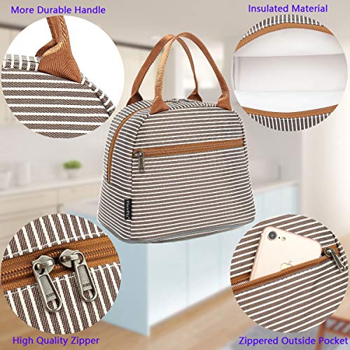 FlowFly Insulated Lunch Cooler Bag - Tote Bag Organizer for Women/Men, Coffee - color: Coffee