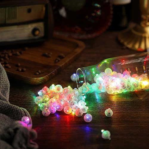 Aogist 50pcs Multicolor Balloon Lights,Long Standby Time Waterproof Twinkle Mini Light,Battery Powered,Round LED Ball Lamp for Latex Balloon Easter Eggs Wedding Christmas Halloween Party Decorative - color: Multicolor, size: 50 PCS-STANDARD