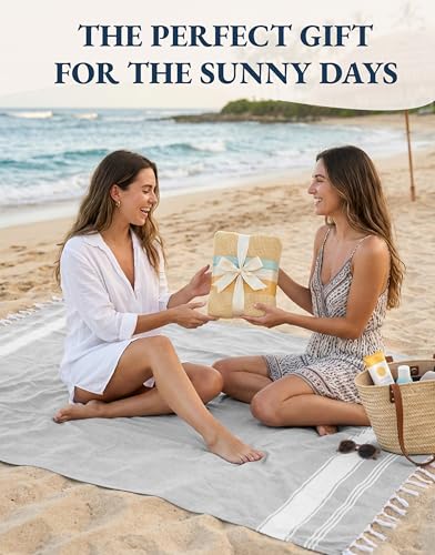 LANE LINEN Large Pool Towels, XL Beach Towel, Pre-Washed, No Shrink, Quick Dry Oversized Beach Towels, Stylish Beach Towel for Women, Sand Free Towel, 39"x71" - Grey - color: 10: Grey, size: Pack of 1