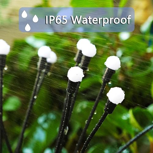 ZFNN Solar Garden Lights Outdoor, 10 Pack 60 LED Solar Firefly Lights, Swaying Waterproof Garden Decor for Yard Patio Pathway Lawn Gardening Gifts - color: Warm White, size: 10 Pack 60 LED
