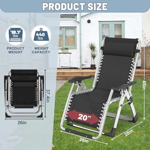 Slsy Zero Gravity Chair, Reclining Lounge Chair with Removable Cushion & Tray for Indoor and Outdoor, Patio Recliner Folding Reclining Chair - color: Lake, style: Zero Gravity Chair