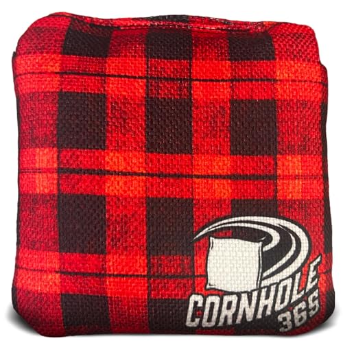 Cornhole365 Themed Cornhole Bag - All-Weather, Heavy-Duty & Durable Polyester Fabric, Resin Filling, Double-Stitched Duck Cloth - Professional Cornhole Bean Bags for Indoor & Outdoor Use - Set of 8 - color: Plaid