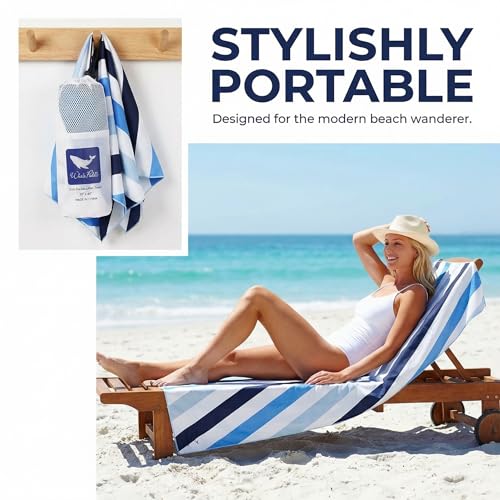 Whale Flotilla Quick Dry Beach Towel Oversized (35"x70"), Microfiber Sand-Free Beach Towels, Extra Large Compact Pool Travel Accessories, Blue - color: Cabana Blue, size: 70.00" x 35.00"