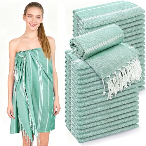 YSYJ Turkish Beach Towel 36 Pack Extra Large Beach Towels 36"x71" Soft Turkish Towel Bulk Sand Free Quick Dry Bath Towels Blanket for Adult Teal - color: Teal, size: 36"x71"- 36 Pack