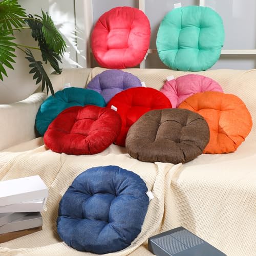 Thyle 10 Pcs Floor Cushions for Classroom Round Meditation Floor Pillow Bulk 15.8" Large Meditation Chair Cushion for Adults Yoga Tatami Nursery Living Room Home Sitting