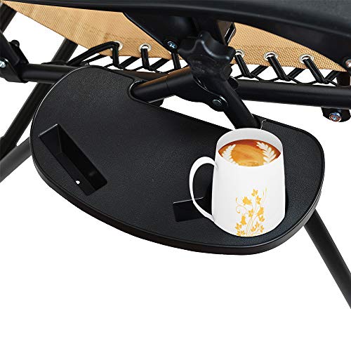C-CHAIN Universal Zero Gravity Chair Tray, Cup Holder Tray for Fold Lounge Chair, Cup Holder with Water Cup Slot and Cellphone Slot (Small, 2 pcs) - color: Small, size: 2 pcs