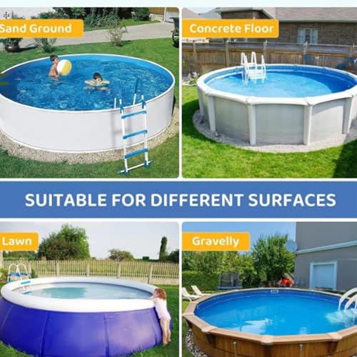 Pool Mat - Ground Pad | Liner Protector | Waterproof Flooring Pad | Outdoor Pool Base for Gravel Concrete Lawn Backyard Deck Camping Summer Use Durable Protective Layer Mat - size: Diameter 3.05 meters