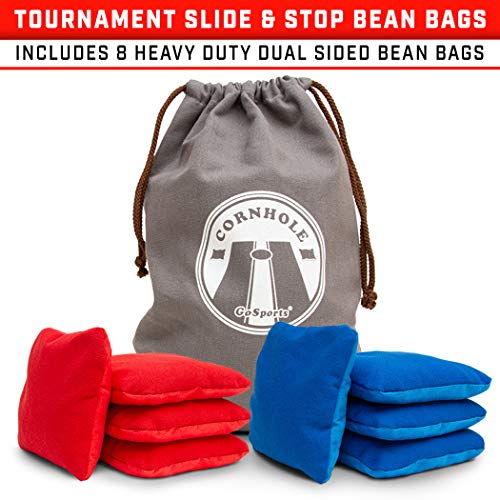 GoSports Tournament Edition Regulation Cornhole Game Set - 4 ft x 2 ft Wood Boards with 8 Dual Sided (Slide and Stop) Bean Bags - style: Classic Tournament Edition