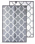 Mountain Mat 5x7 Gray Lattice Outdoor RV Mat – Extra Thick 5mm Recycled Poly Rug – Heavy-Duty, Waterproof, Reversible – Stylish Luxury Mat for Camping, Patio, Beach (Gray Lattice NO Carry Bag, 5'x7') - color: Grey Lattice, style: 5' x 7'