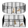 Dog Playpen,Portable Outdoor Dog Fence, Dog Playpen for Large/Medium/Small Dogs, Dog Fences for The Yard,with Doors Foldable Metal (16 Panels, 45 inch)