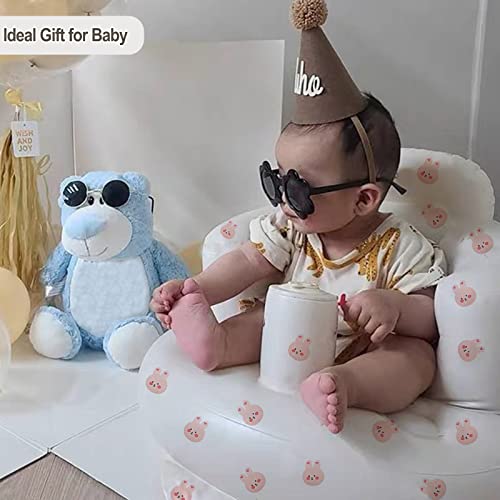 AirSwim Inflatable Baby Chair, Inflatable Baby Seat for Babies 3 Months and Up, Summer Blow Up Chair with Built in Air Pump, Bumbo Seat for Learning to Sit, Palying, Camping, Rabbit - color: Rabbit