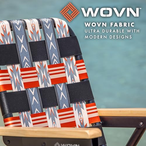GoSports WOVN Beach Backpack Chair - 9 Styles Available - Premium Folding Camping Chair - color: Mesa